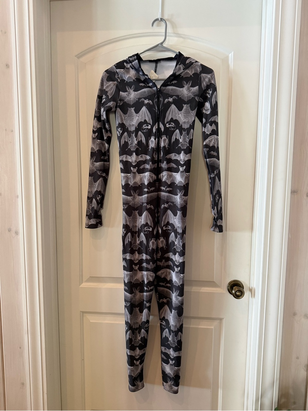 Blackmilk Black and Gray Bat Hooded Snuggle Onesie Suit